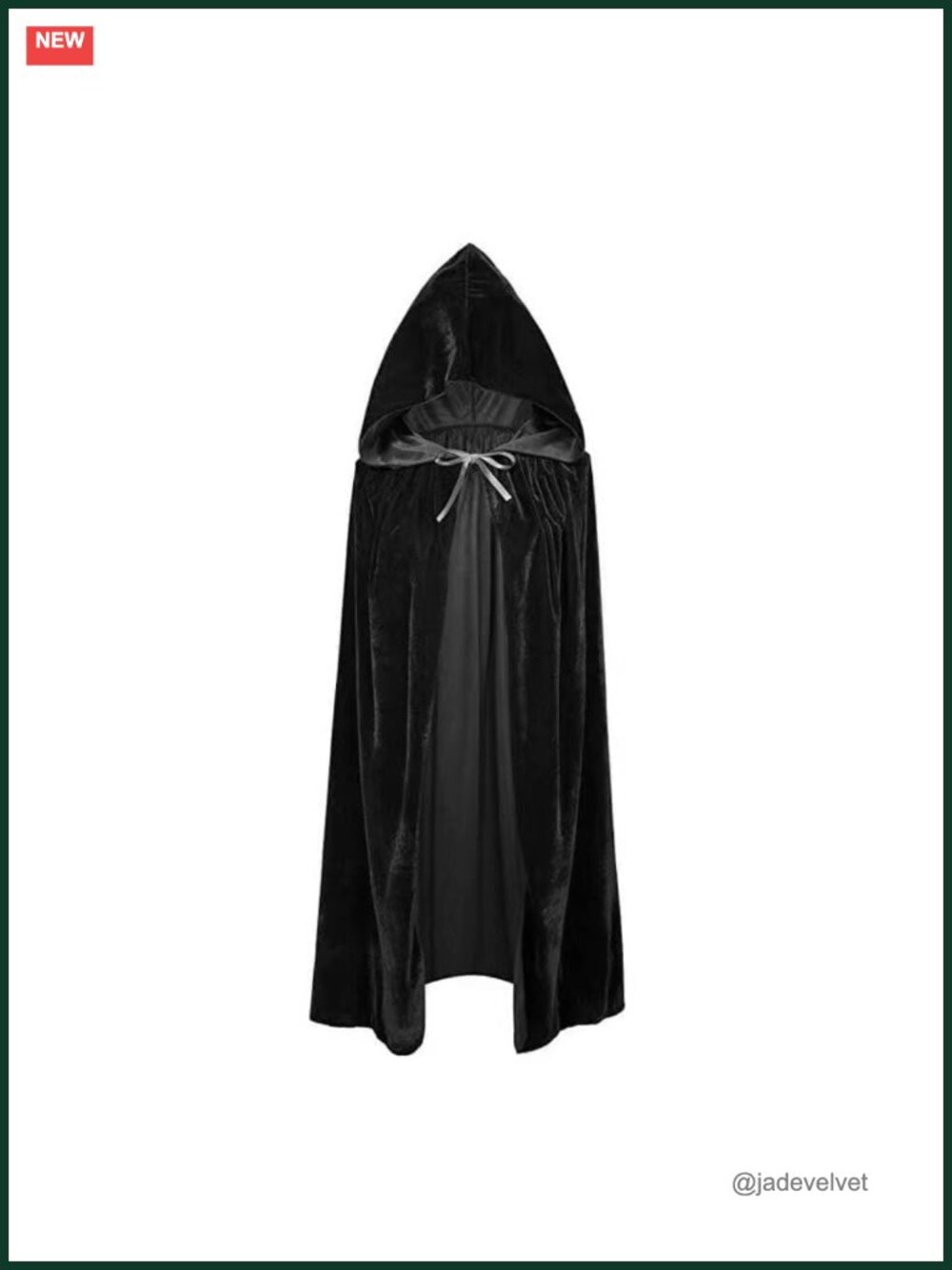 Velvet Hooded Cloak Adult Halloween Party Cape for Witch Vampire Cosplay